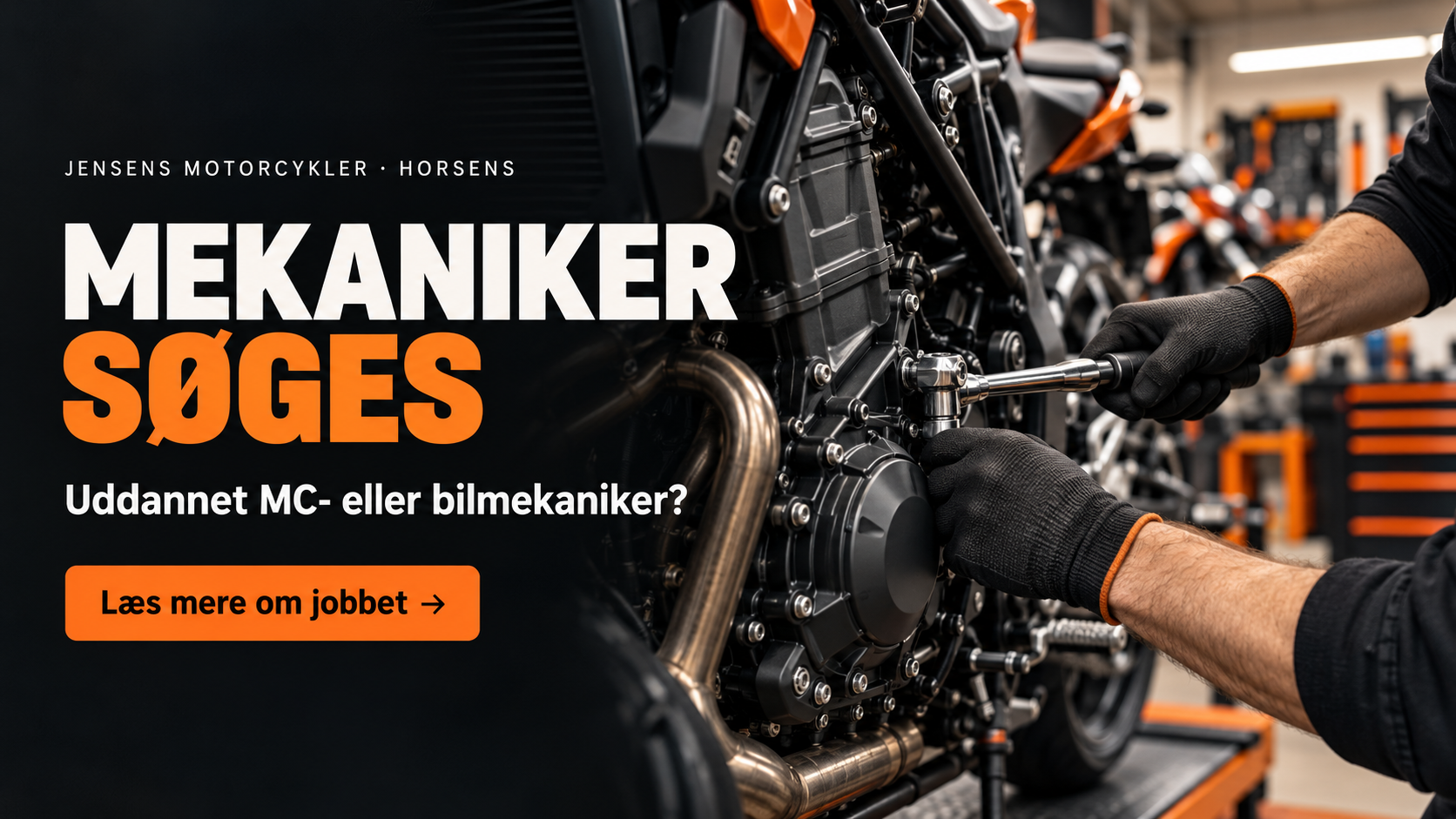 Mekaniker s&oslash;ges - l&aelig;s mere om jobbet